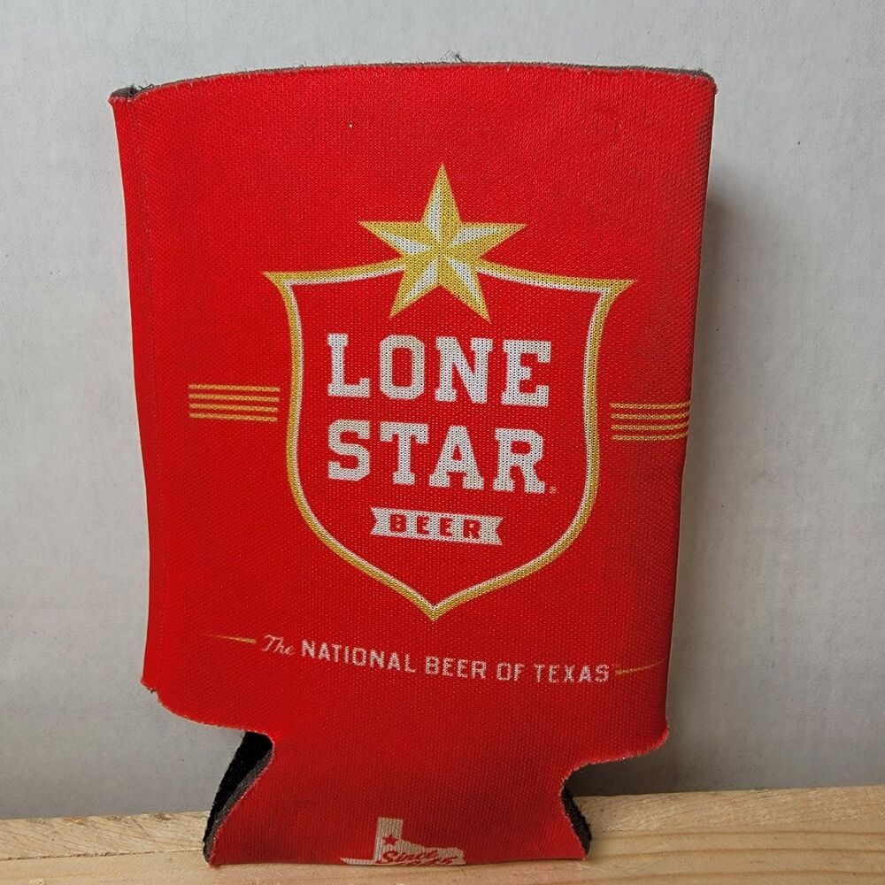 Lone Star Can Koozie Red